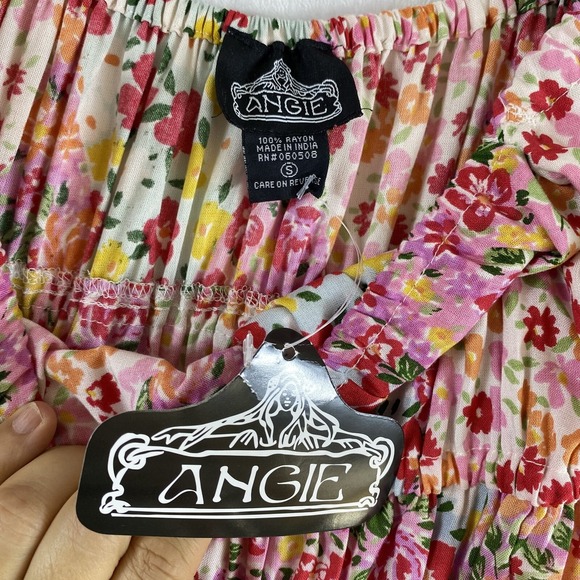 NWT‎ Angie Mini Dress Women Sz S Colorful Floral Cottagecore - Picture 3 of 8